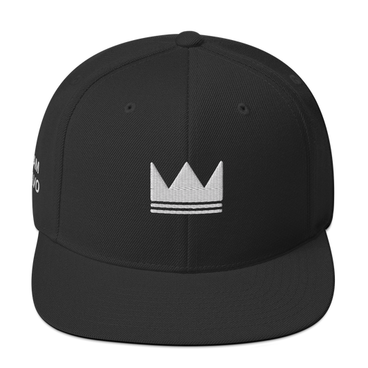 Team Bravo Snapback Hat Black & White
