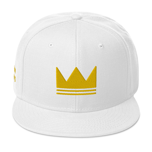 Team Bravo Snapback Hat White & Gold
