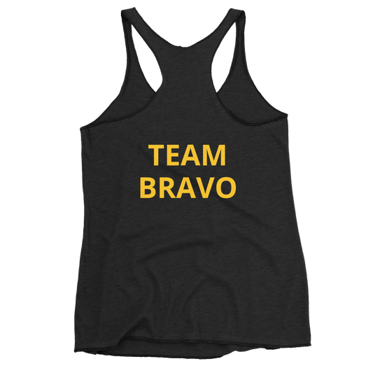 Women's Racerback Tank Gold & Black