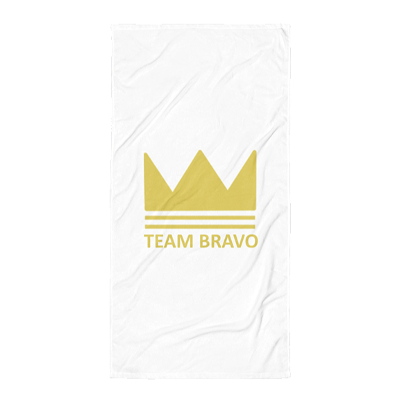 Team Bravo Beach Towel White & Gold