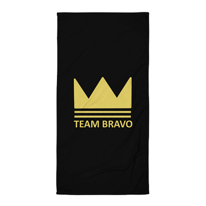 Team Bravo Beach Towel Black & Gold