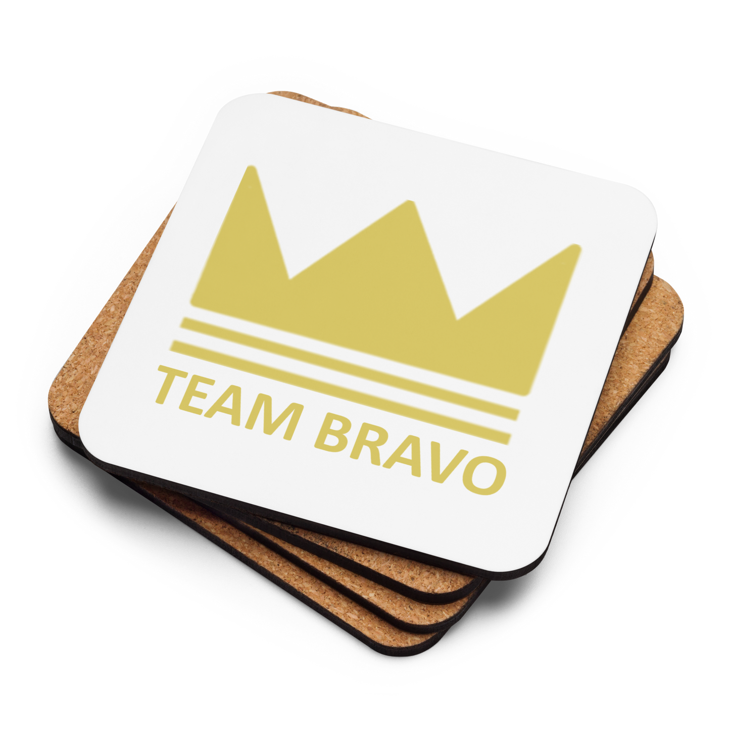 Team Bravo Cork-Back Coasters: