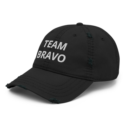 Original Team Bravo Urban Edge Distressed Dad Hat - Black & White