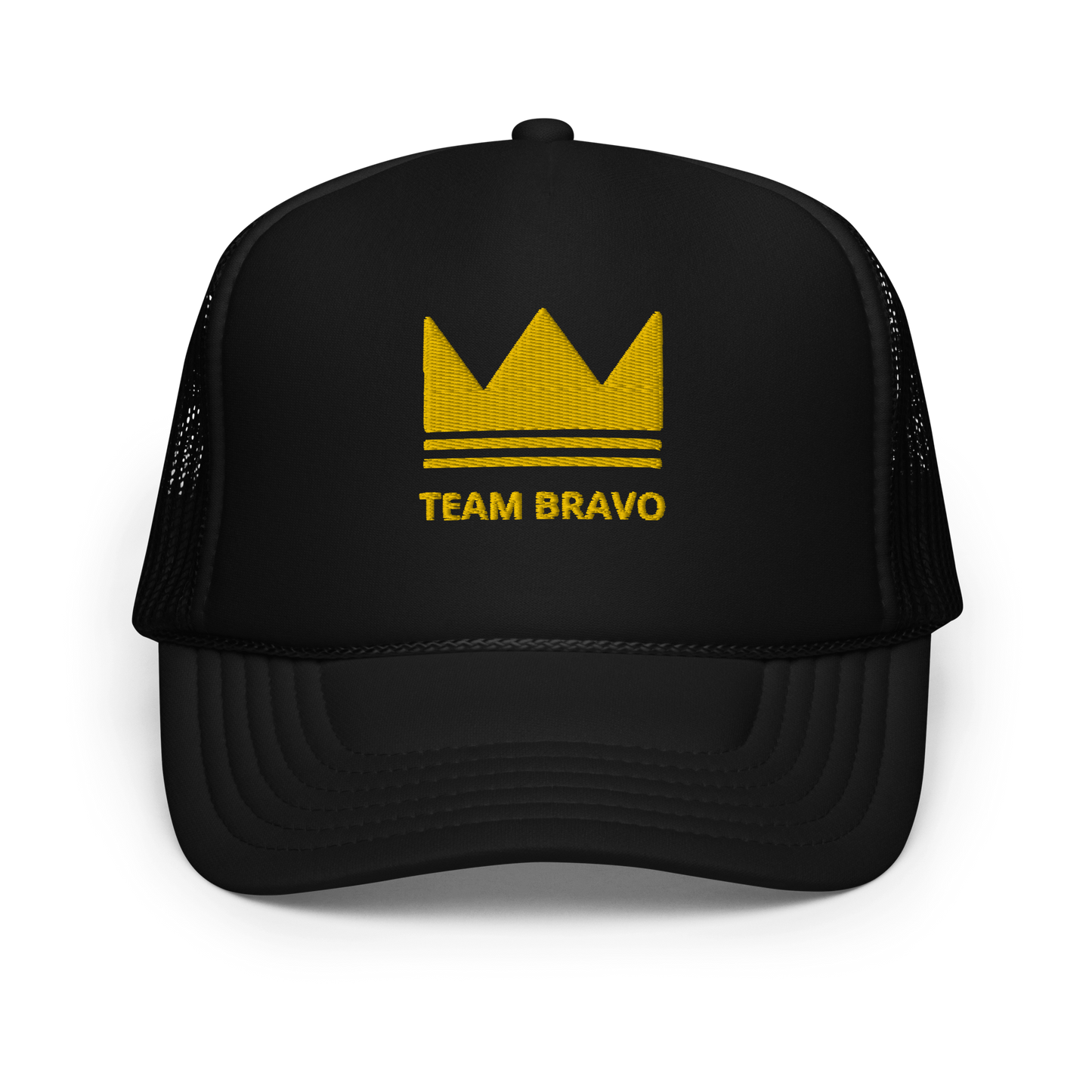Team Bravo Foam trucker hat Black & Gold