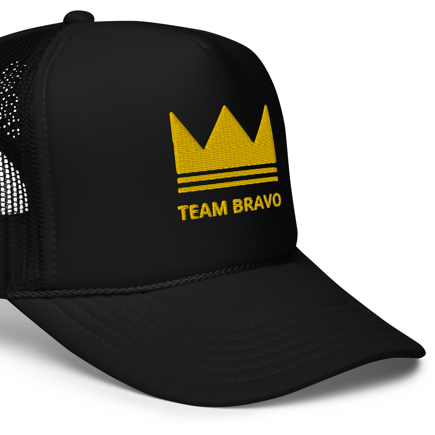Team Bravo Foam trucker hat Black & Gold