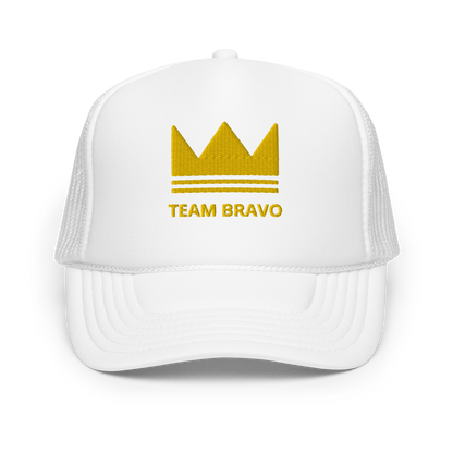 Team Bravo Foam Trucker Cap White & Gold