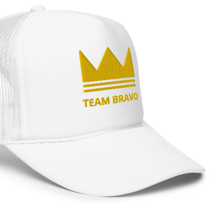 Team Bravo Foam Trucker Cap White & Gold