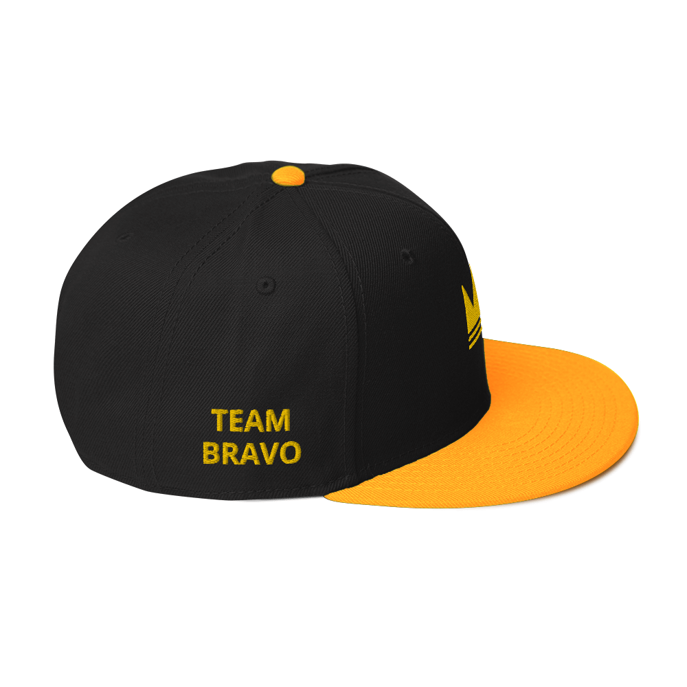 Team Bravo Snapback Hat Back & Gold