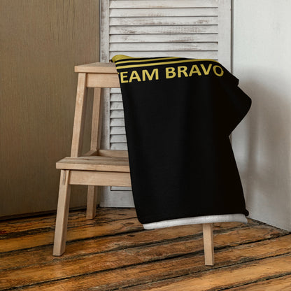 Team Bravo Beach Towel Black & Gold