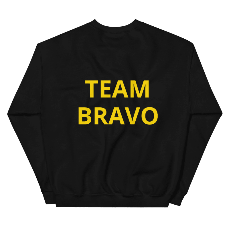 Team Bravo Unisex Sweatshirt Black & Gold