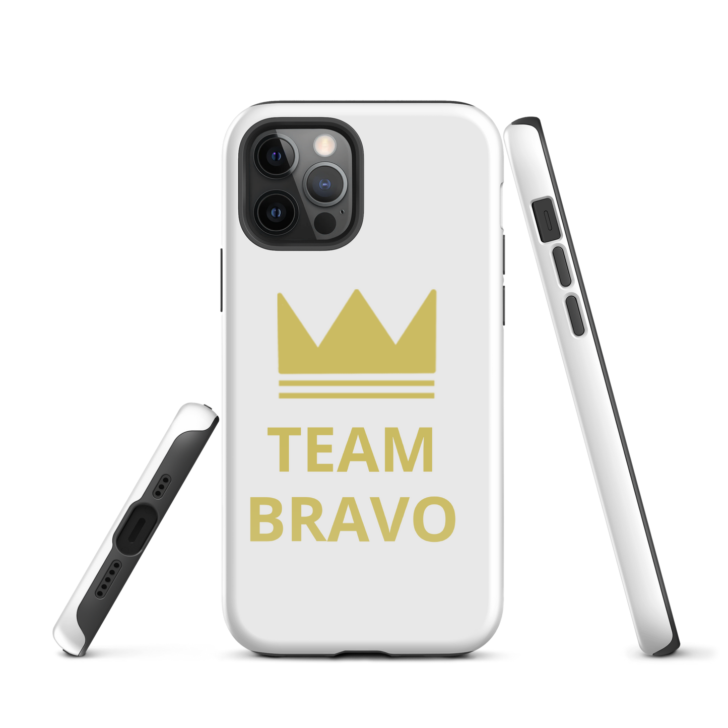 Team Bravo Tough Case for iPhone® White & Gold