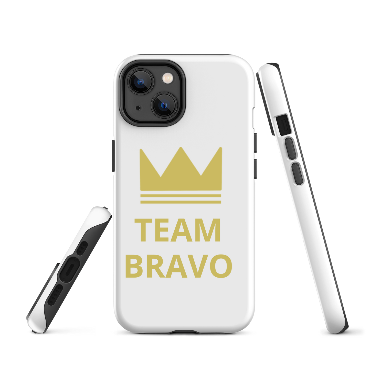 Team Bravo Tough Case for iPhone® White & Gold